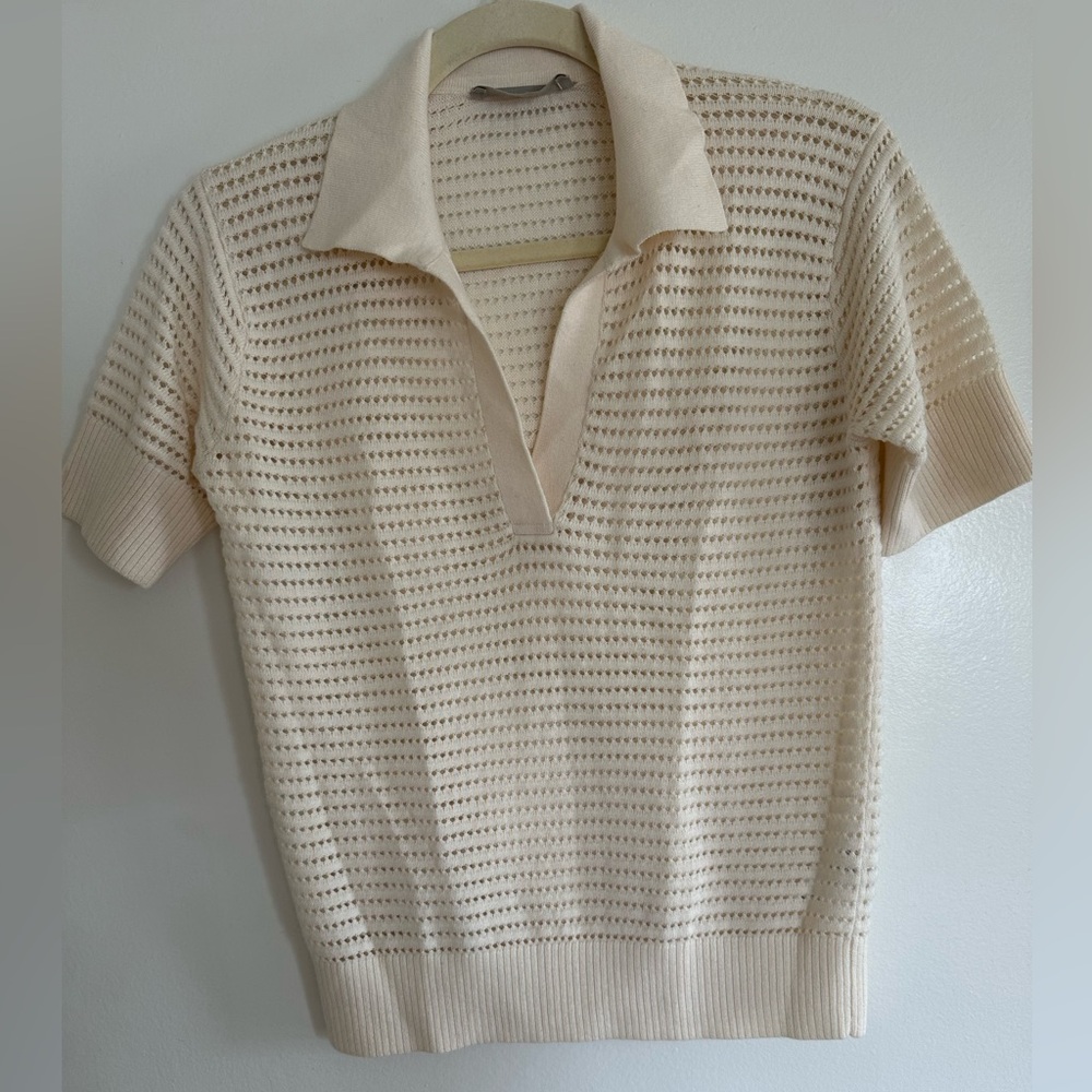 Everlane Cream V-Neck Sweater - Picture 5 of 5